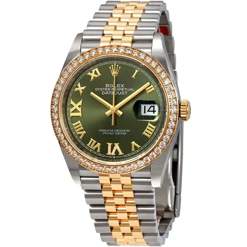 ساعت زنانه رولکس دیت جاست نگین دار ROLEX DATEJUST